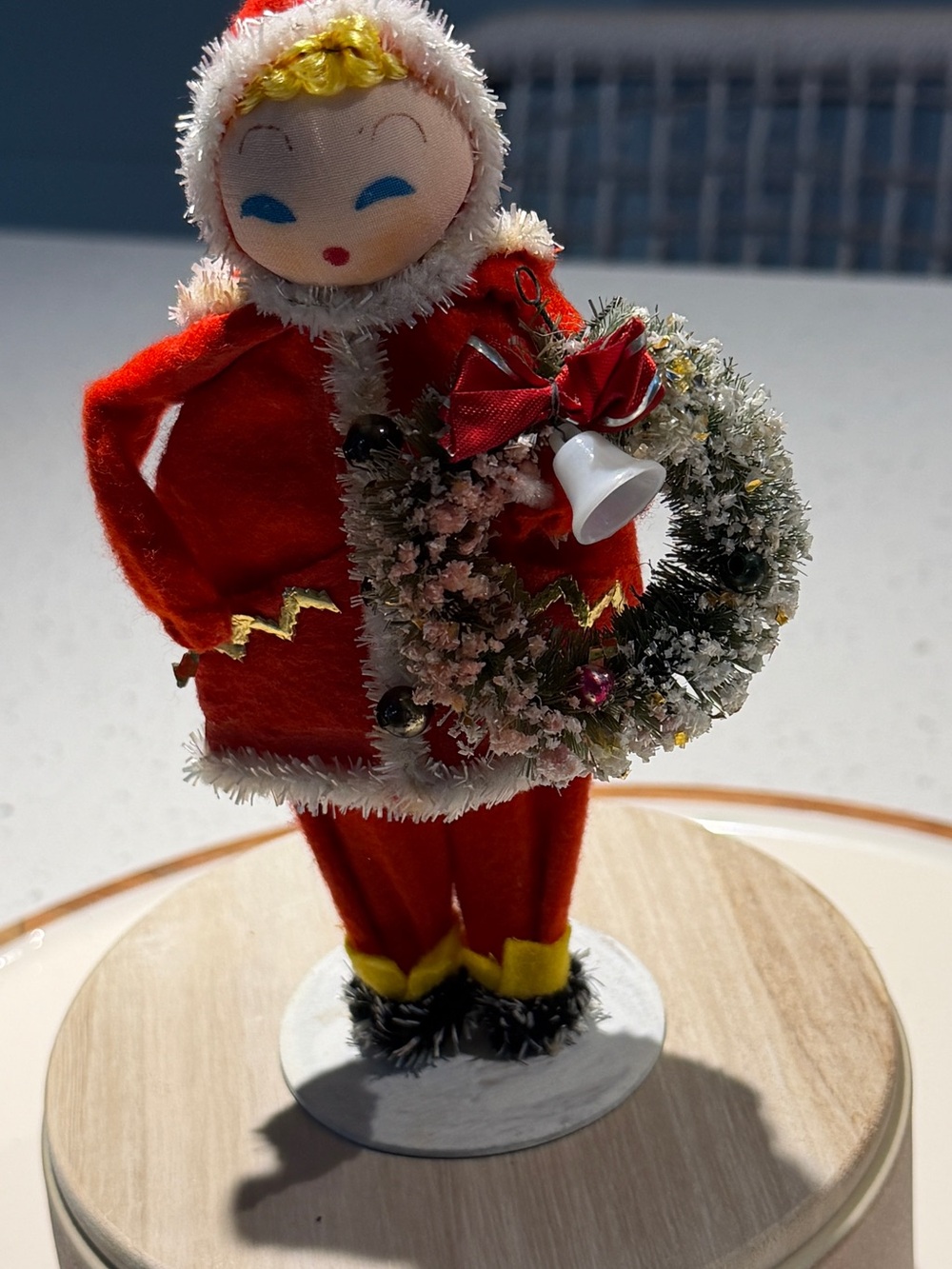 1950’s Kitschy Christmas Santa Figure Japan Standing Ornament Doll